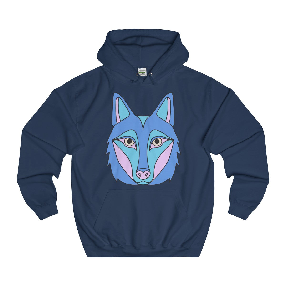 Pink and shop blue wolf hoodie