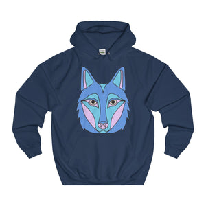 Blue & Pink Wolf Hoodie