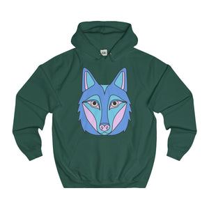 Blue & Pink Wolf Hoodie